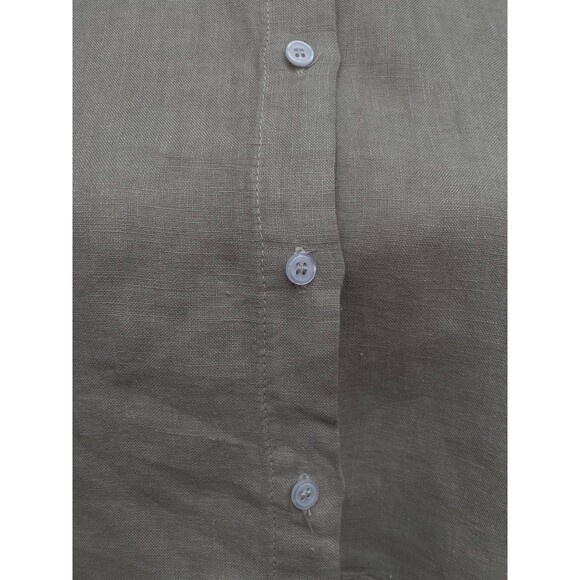 Zara US Size Large L flax beige Cropped 100% Linen Boxy Oversize Lagenlook lagum - Picture 5 of 12